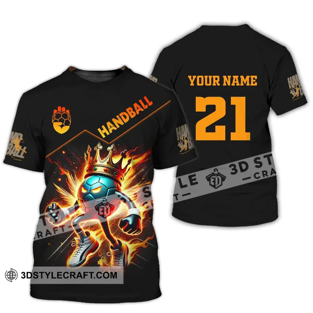 Unisex Shirt Custom Name And Number Handball Love T-Shirt / S T-Shirt