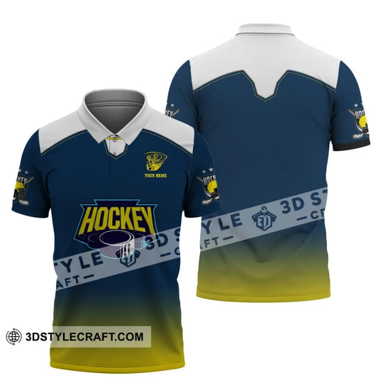 Unisex Shirt, Custom Name and Number Hockey T-Shirt, Hockey Polo, Gift for Hockey Player style option 3