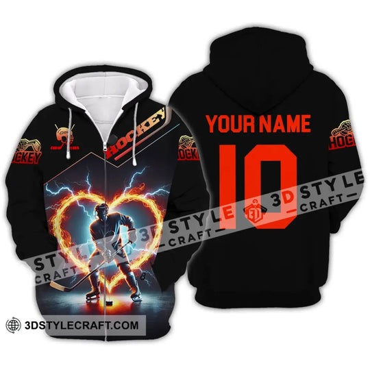 Unisex Shirt - Custom Name And Number Shirt Hockey style option 3