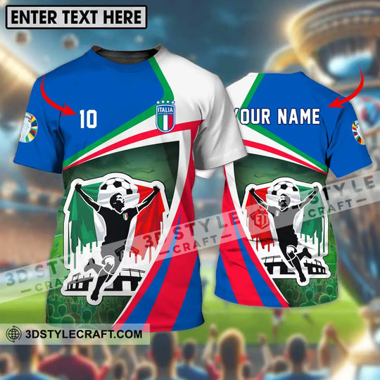 Unisex Shirt - Custom Name And Number Shirt, Italy Euro 2024 National Team style option 1