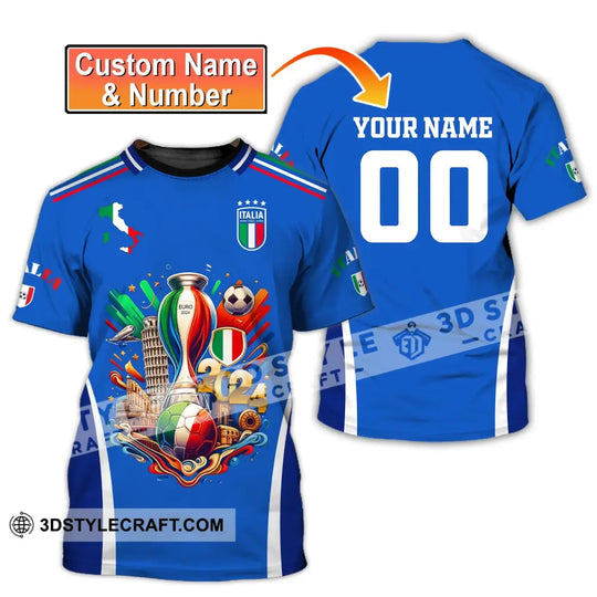Unisex Shirt, Custom Name and Number Italy Football Shirt, Italy Football Polo Long Sleeve style option 1