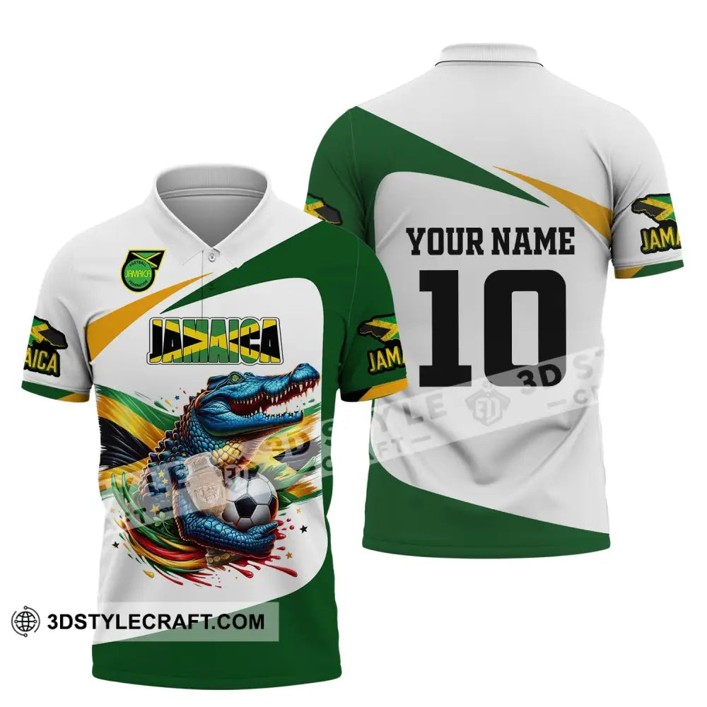 Unisex Shirt Custom Name And Number Jamaica Football Polo Euro 2024 Hoodie Long Sleeve / S T-Shirt