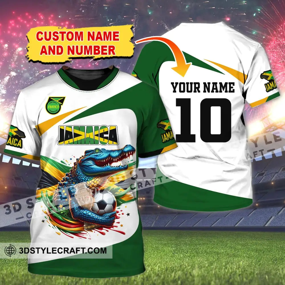 Unisex Shirt Custom Name And Number Jamaica Football Polo Euro 2024 Hoodie Long Sleeve T-Shirt