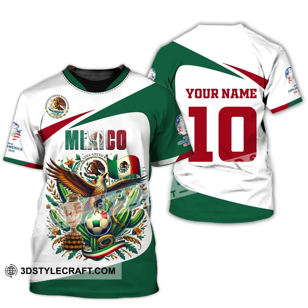 Unisex Shirt Custom Name And Number Mexico Football Polo Long Sleeve T-Shirt / S