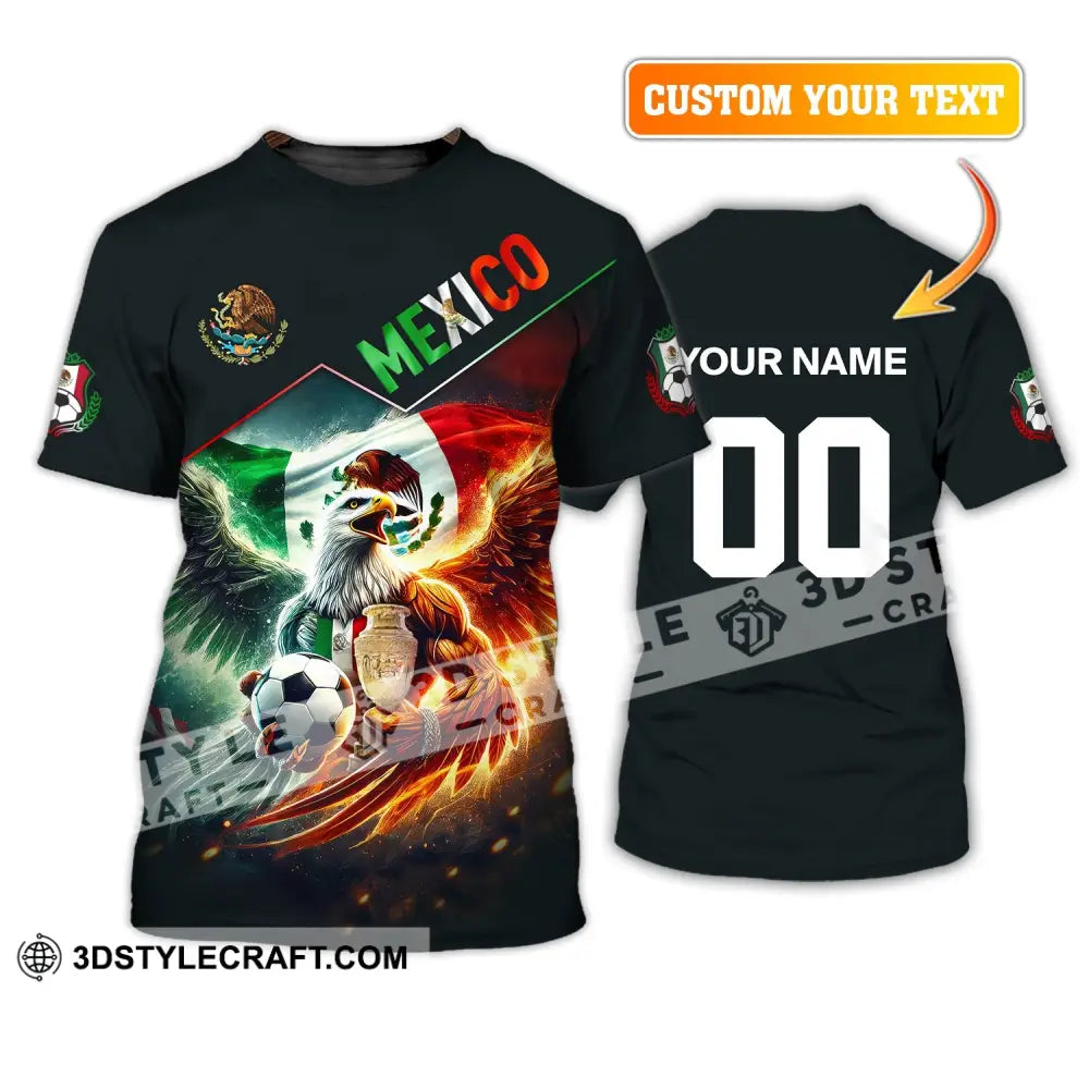 Unisex Shirt Custom Name And Number Mexico Football T-Shirt Euro 2024 Polo Long Sleeve