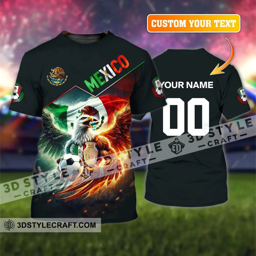 Unisex Shirt Custom Name And Number Mexico Football T-Shirt Euro 2024 Polo Long Sleeve