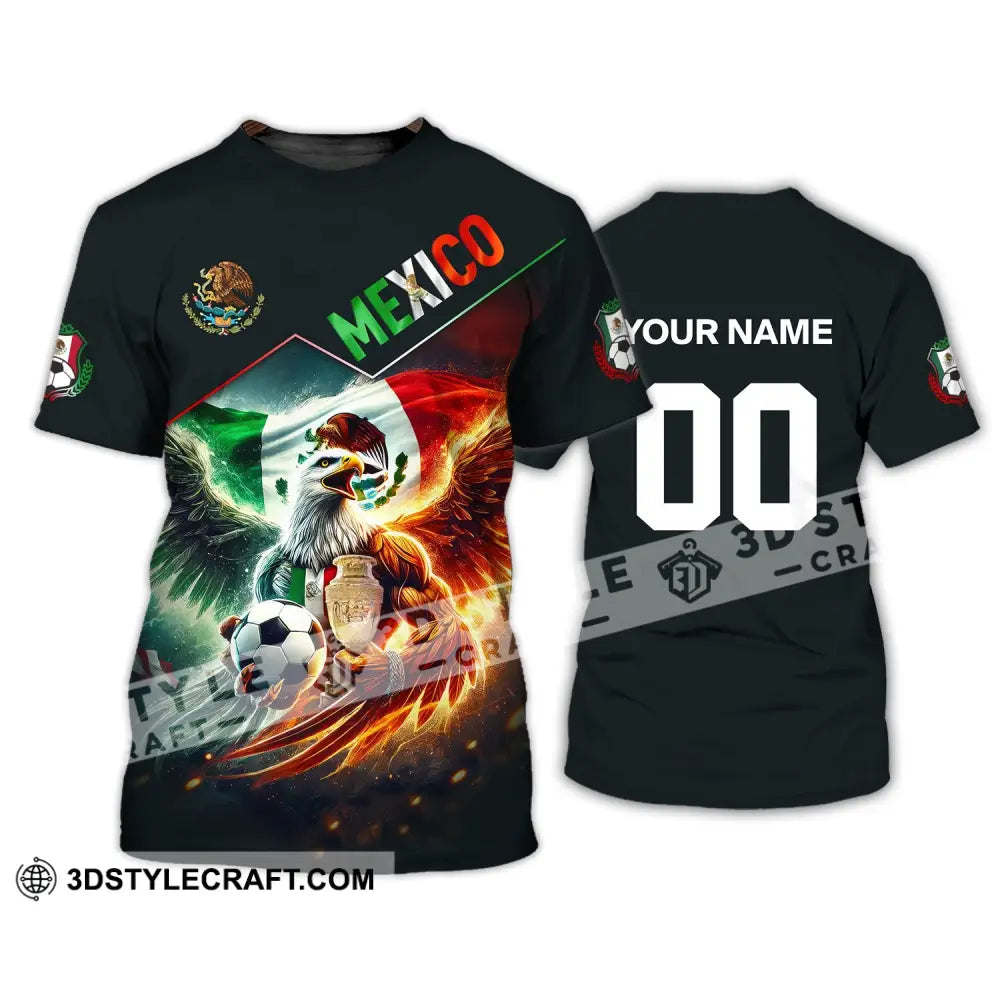 Unisex Shirt Custom Name And Number Mexico Football T-Shirt Euro 2024 Polo Long Sleeve / S