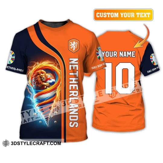 Unisex Shirt, Custom Name and Number Netherlands Euro 2024 Shirt, Netherlands Football Polo Long Sleeve style option 2