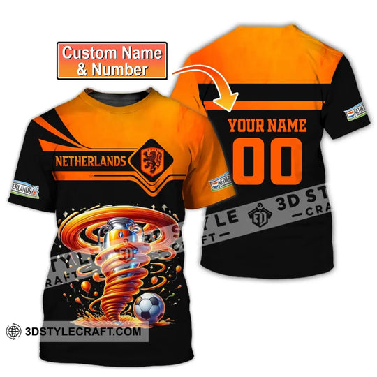 Unisex Shirt, Custom Name and Number Netherlands Football Shirt, Netherlands Football Polo Long Sleeve style option 1