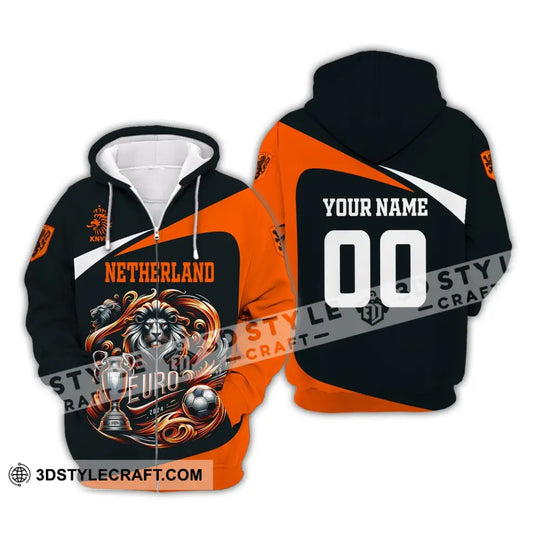 Unisex Shirt, Custom Name and Number Netherlands Football Shirt, Netherlands Football Polo Long Sleeve style option 4