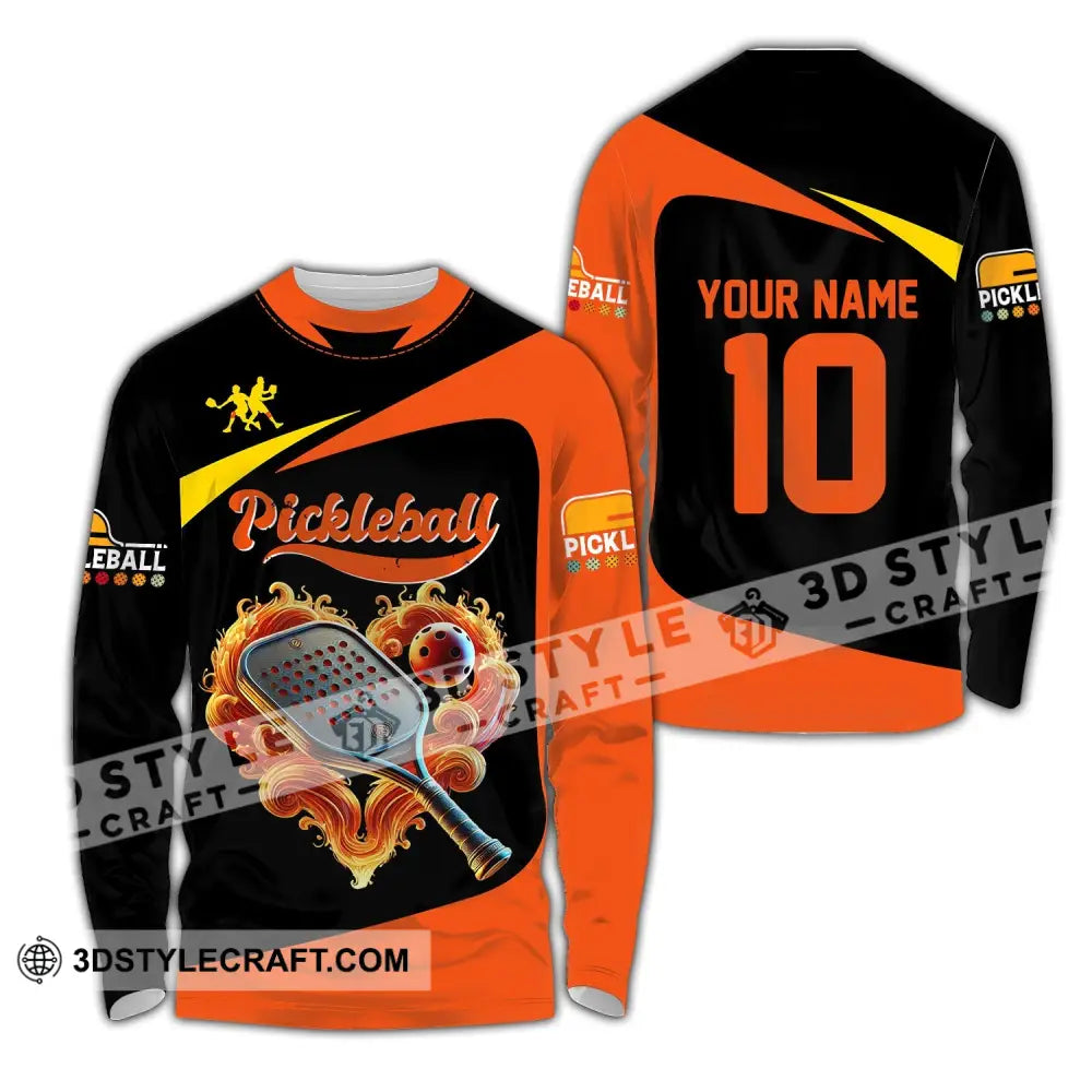 Unisex Shirt Custom Name And Number Pickleball T-Shirt For Club Gift Players Long Sleeve / S T-Shirt