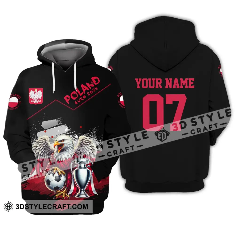 Unisex Shirt - Custom Name And Number Poland National Team Euro 2024 Hoodie / S T-Shirt