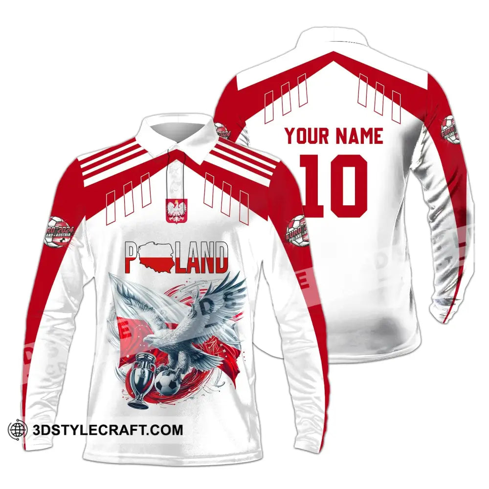 Unisex Shirt - Custom Name And Number Poland National Team Lover Long Sleeve Polo / S T-Shirt