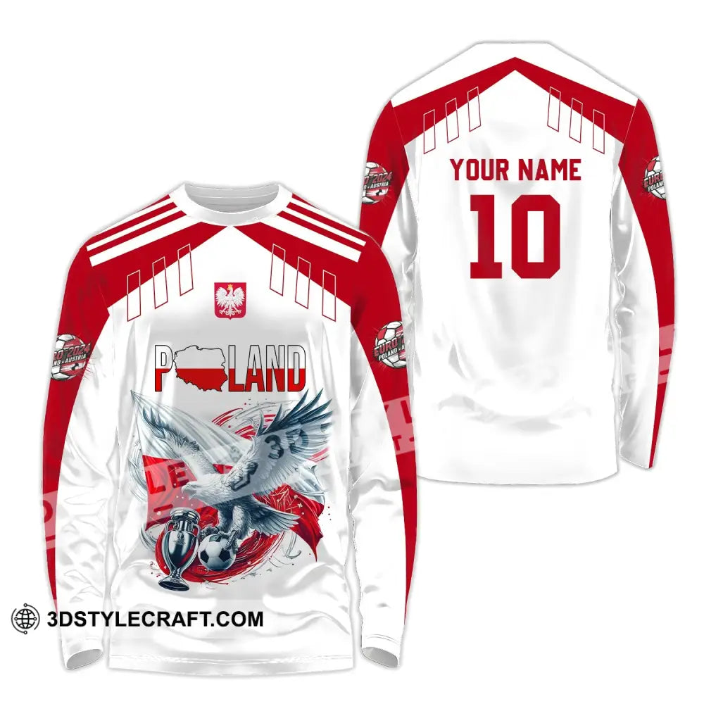 Unisex Shirt - Custom Name And Number Poland National Team Lover Long Sleeve / S T-Shirt