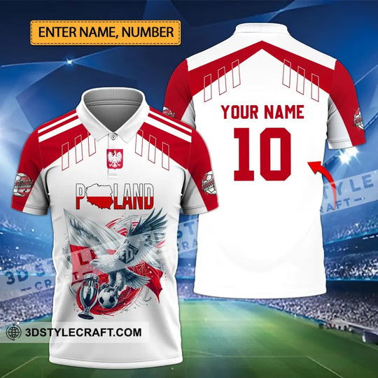 Unisex Shirt - Custom Name And Number Shirt, Poland National Team Lover style option 1