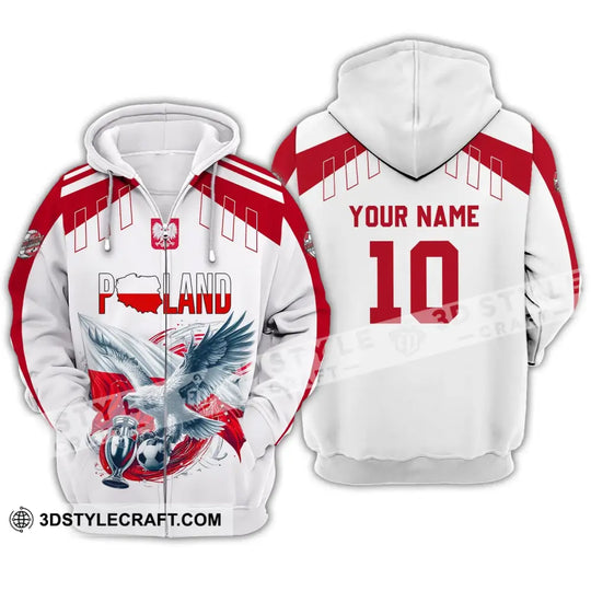 Unisex Shirt - Custom Name And Number Shirt, Poland National Team Lover style option 3