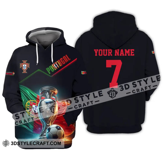 Unisex Shirt - Custom Name And Number Portugal Euro 2024 Team Shirt style option 2