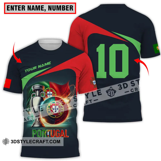 Unisex Shirt - Custom Name And Number Portugal Lover T-Shirt