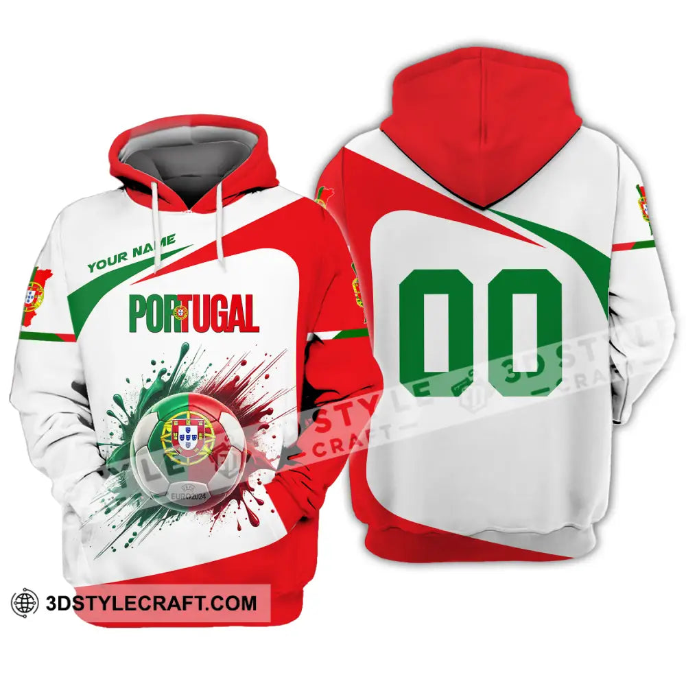 Unisex Shirt - Custom Name And Number Portugal National Team Ball Logo Hoodie / S T-Shirt