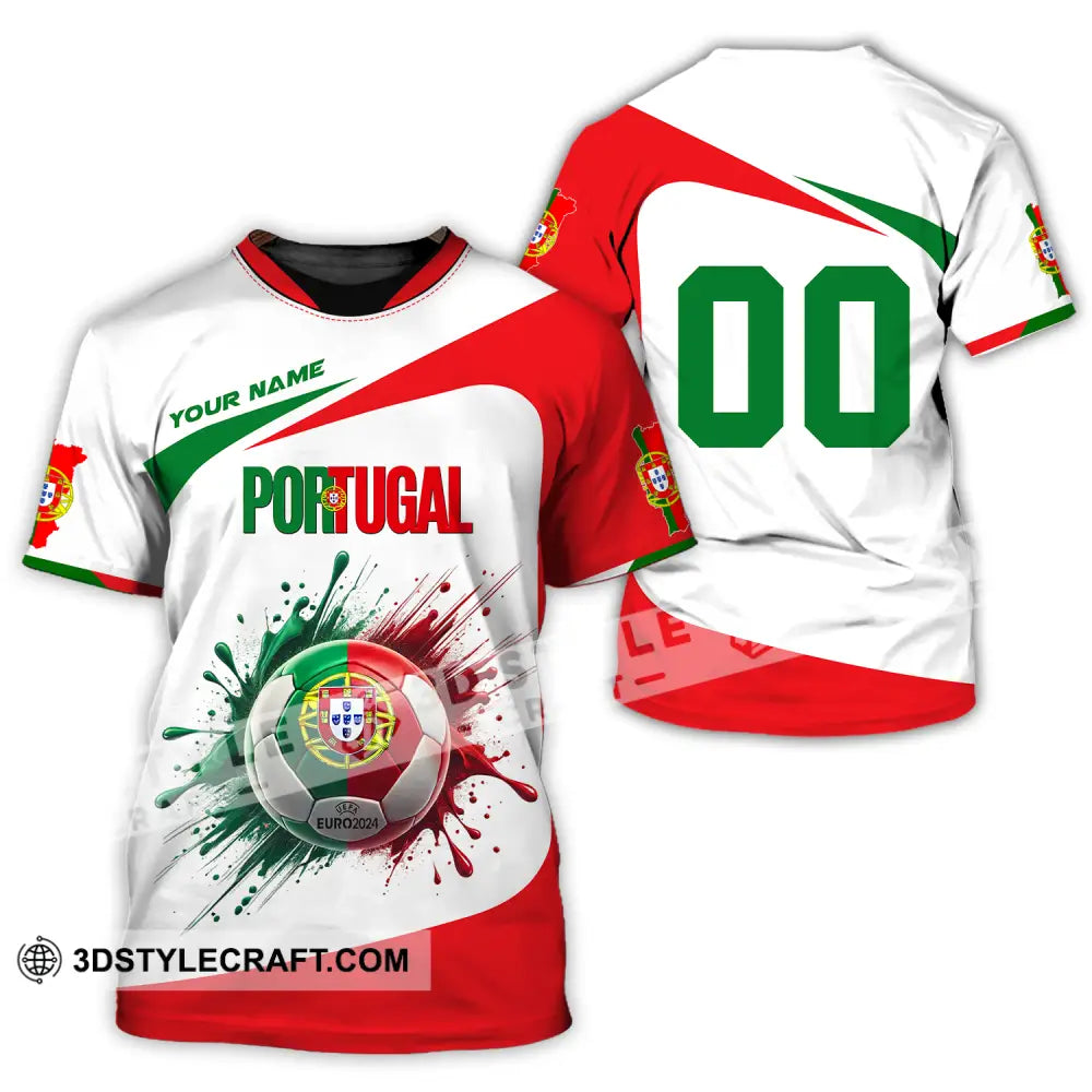 Unisex Shirt - Custom Name And Number Portugal National Team Ball Logo T-Shirt / S T-Shirt