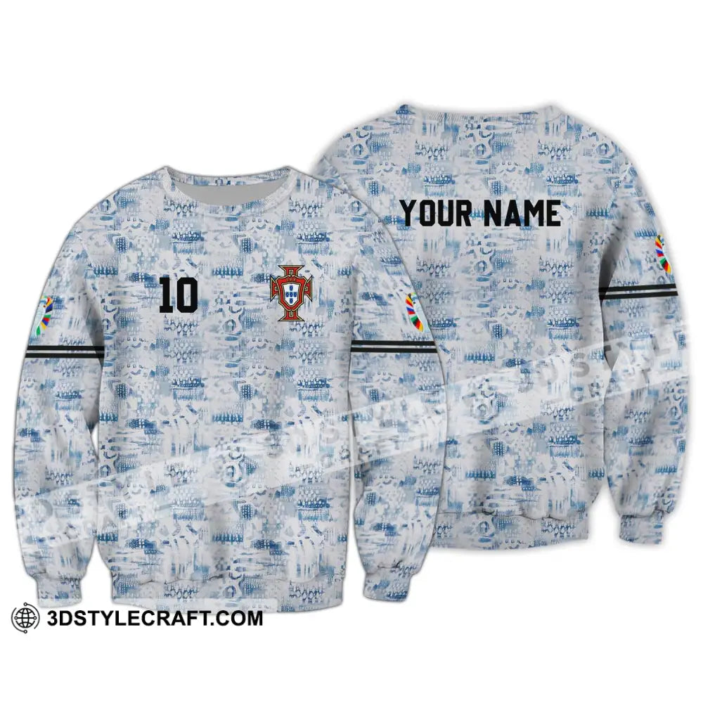 Unisex Shirt - Custom Name And Number Portugal National Team Long Sleeve / S T-Shirt