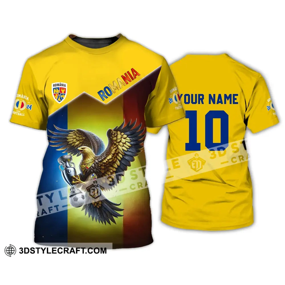 Unisex Shirt - Custom Name And Number Romania Euro 2024 Team T-Shirt / S T-Shirt