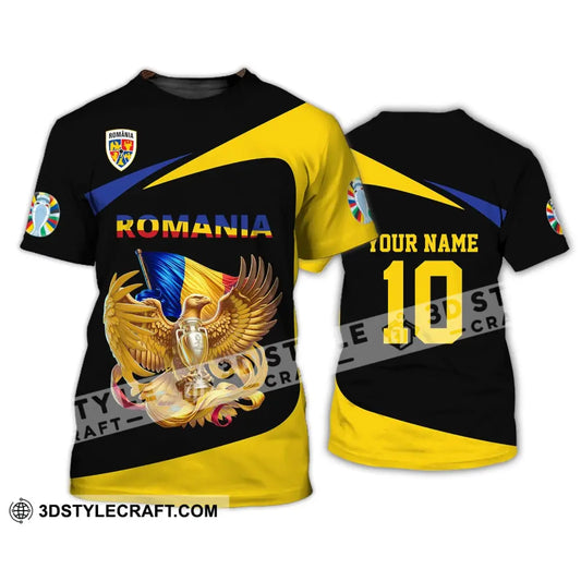 Unisex Shirt - Custom Name And Number Romania National Team Euro 2024 T-Shirt / S T-Shirt