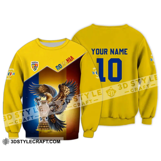 Unisex Shirt - Custom Name And Number Shirt, Romania National Team Lover style option 4