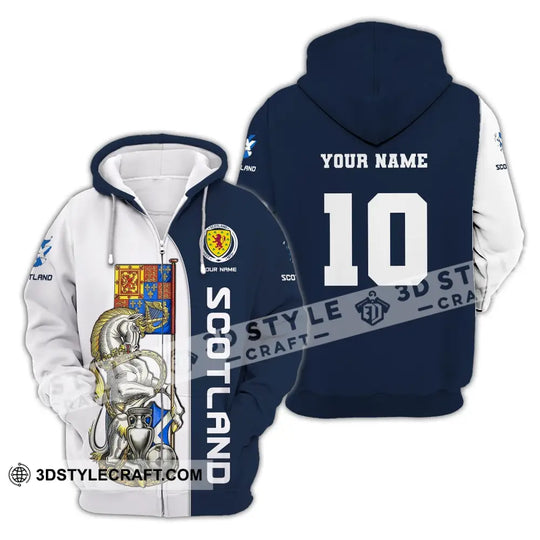 Unisex Shirt, Custom Name and Number Scotland Football, Scotland Football Polo Long Sleeve, Euro 2024 Shirt style option 3