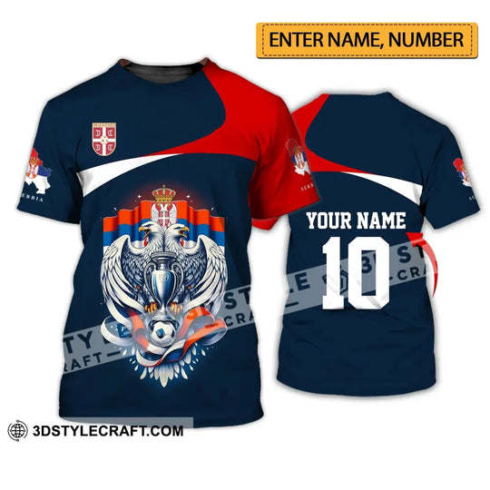 Unisex Shirt - Custom Name And Number Shirt, Serbia Euro 2024 National Team style option 1