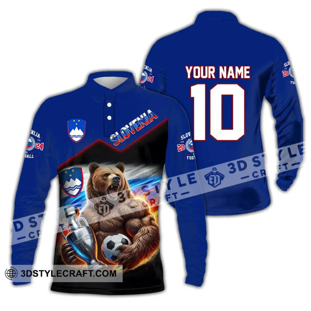 Unisex Shirt Custom Name And Number Slovakia Football Polo Euro 2024 Hoodie Long Sleeve / S T-Shirt