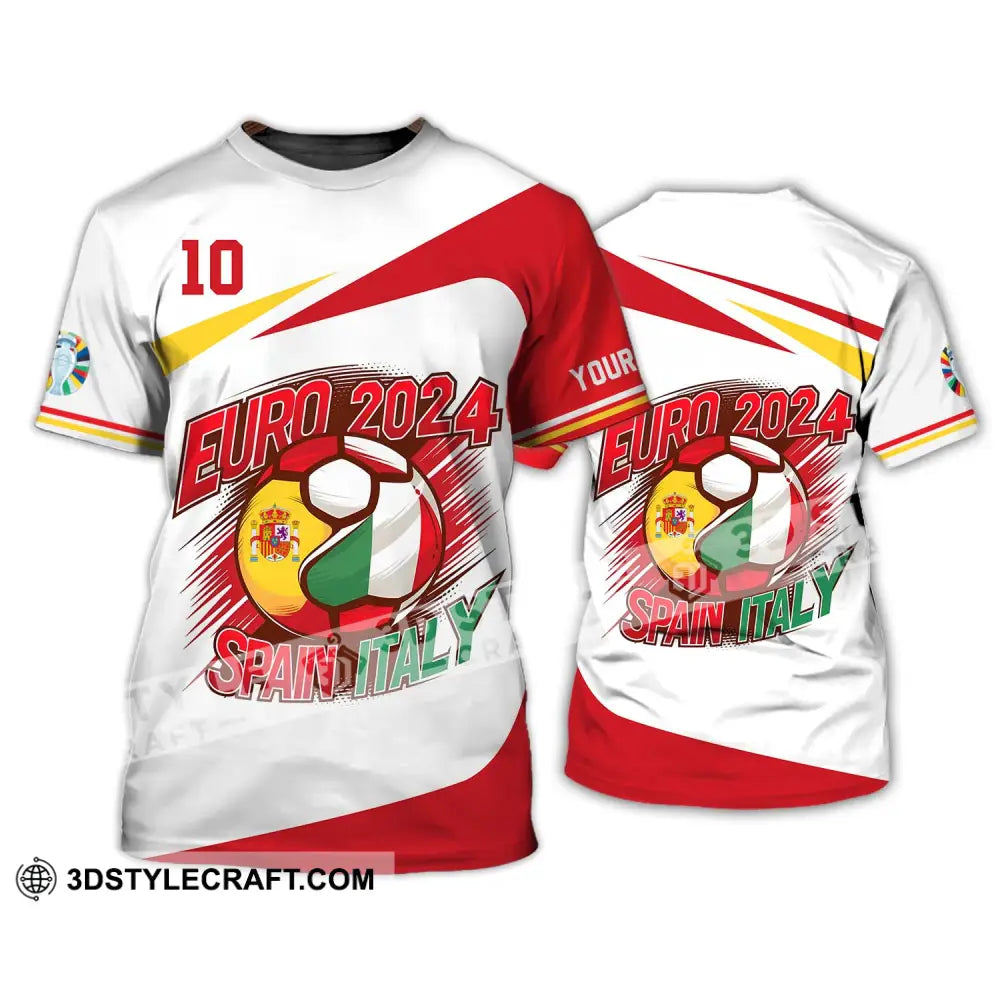 Unisex Shirt - Custom Name And Number Spain Italy Euro 2024 T-Shirt / S T-Shirt