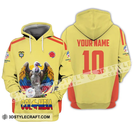 Unisex Shirt - Custom Name And Number Sport Shirt, Colombia Map style option 2