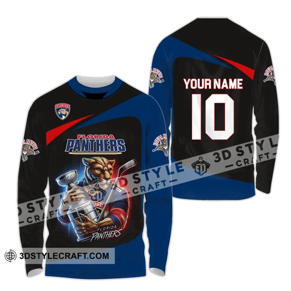 Unisex Shirt - Custom Name And Number Sport Florida Panthers Long Sleeve / S T-Shirt