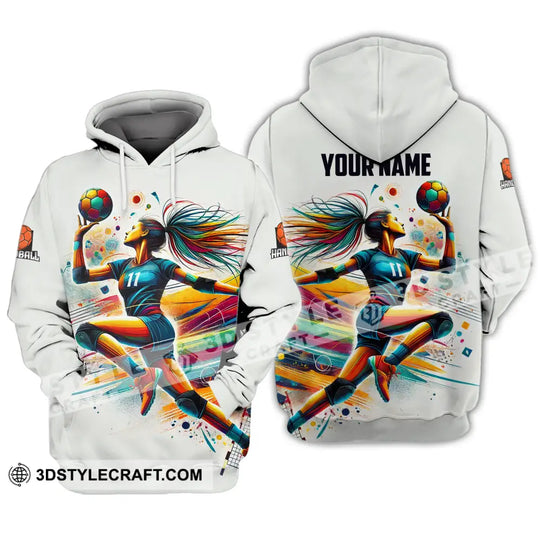 Unisex Shirt - Custom Name And Number Sport Shirt, Handball Colors style option 3