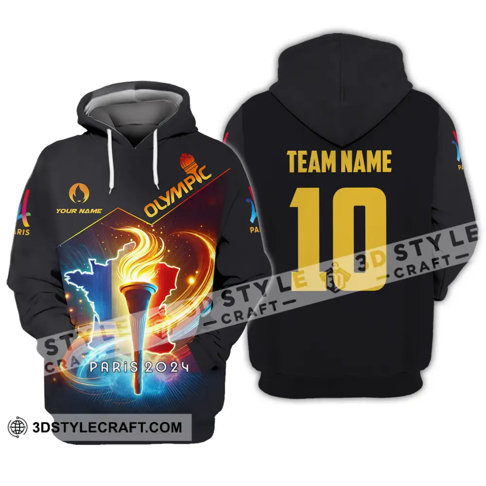 Unisex Shirt - Custom Name And Number Sport Olympic Dark Hoodie / S T-Shirt