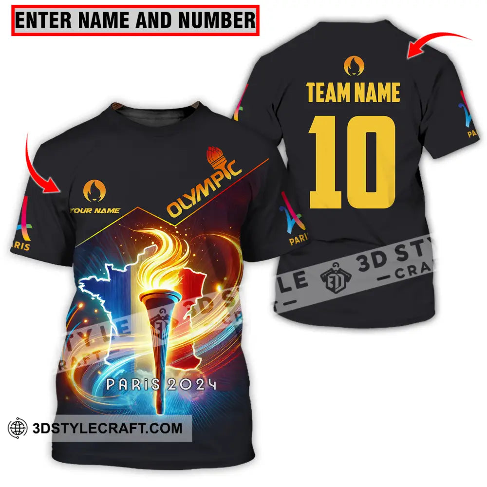 Unisex Shirt - Custom Name And Number Sport Olympic Dark T-Shirt