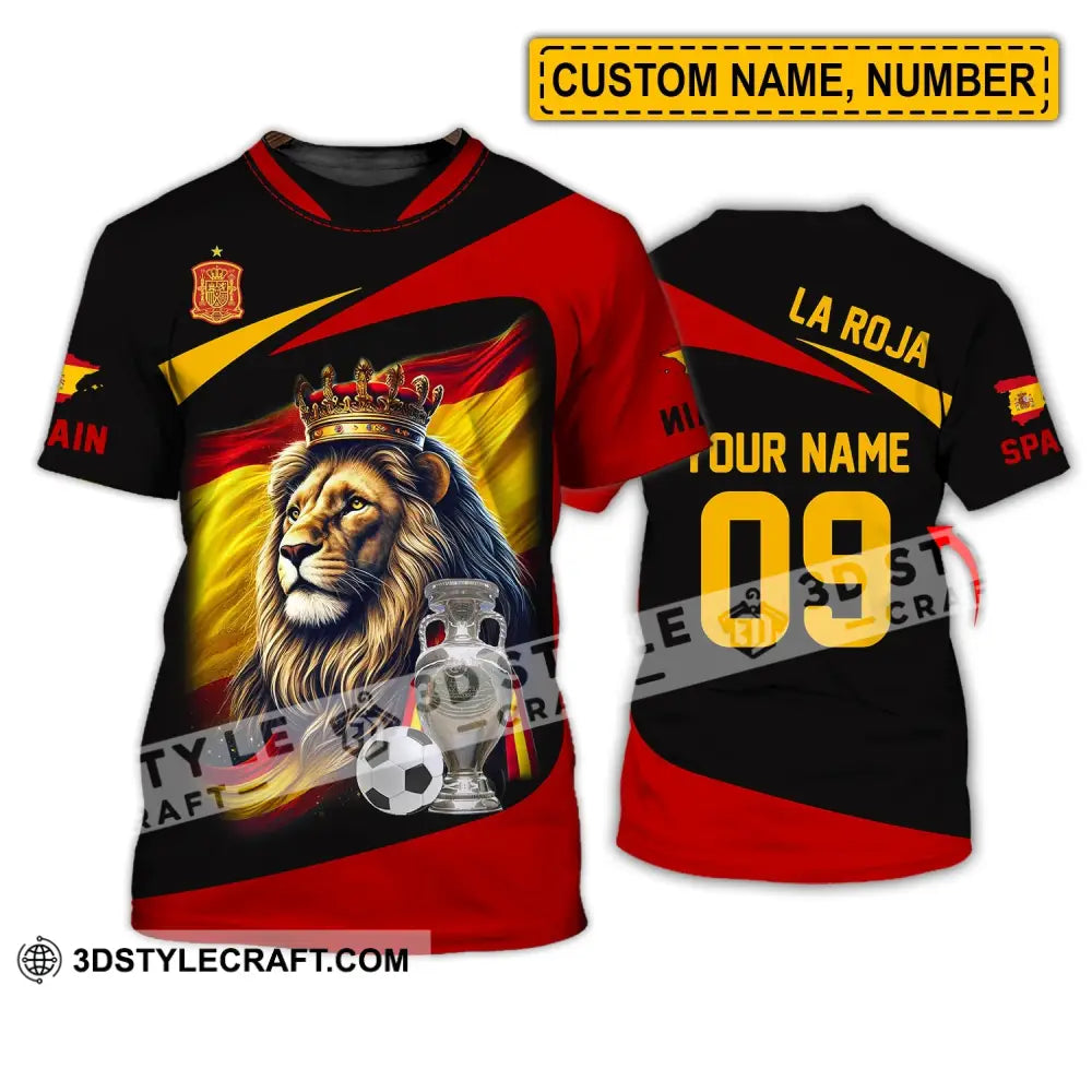 Unisex Shirt - Custom Name And Number Sport Spain La Roja T-Shirt