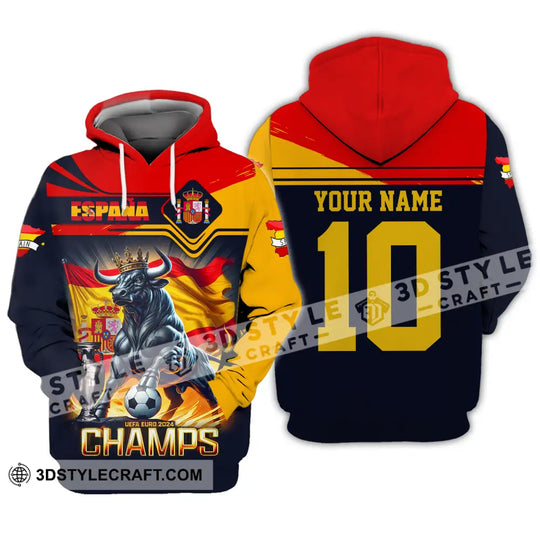 Unisex Shirt - Custom Name And Number Sport Shirt, The Champion Spain style option 3