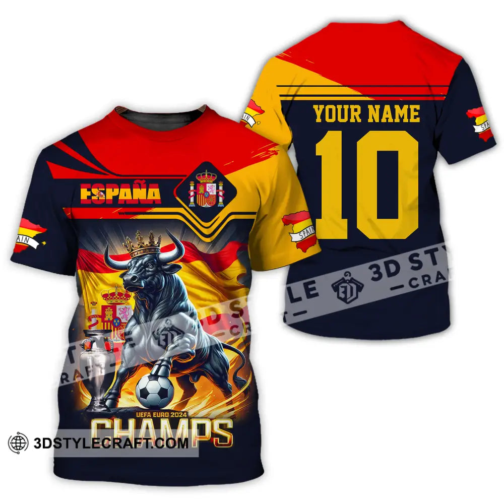 Unisex Shirt - Custom Name And Number Sport The Champion Spain T-Shirt / S T-Shirt