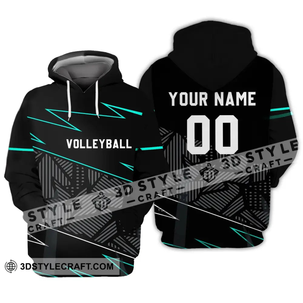 Unisex Shirt - Custom Name And Number T-Shirt Personalized Volleyball Clothing Hoodie / S T-Shirt