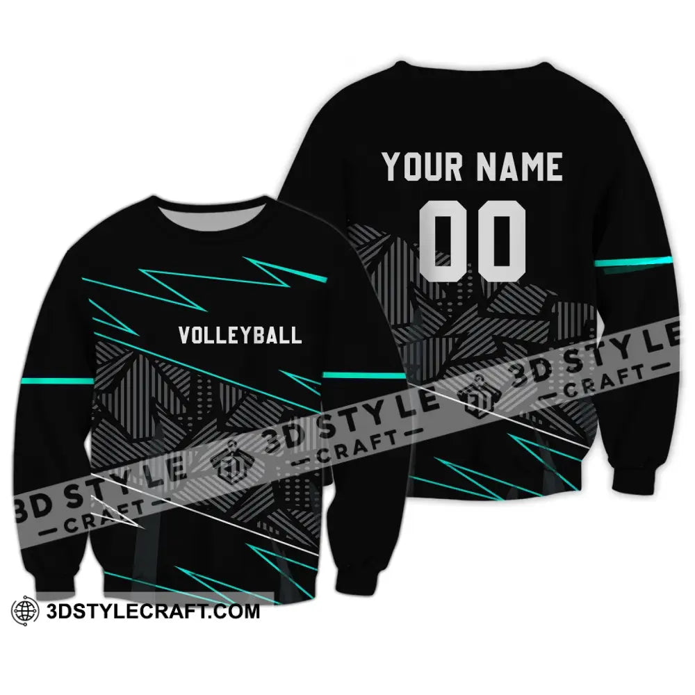 Unisex Shirt - Custom Name And Number T-Shirt Personalized Volleyball Clothing Long Sleeve / S