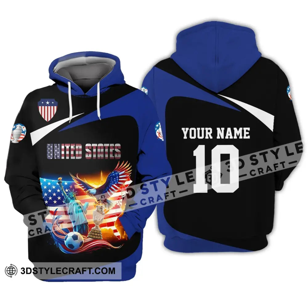 Unisex Shirt - Custom Name And Number United States National Team Hoodie / S T-Shirt