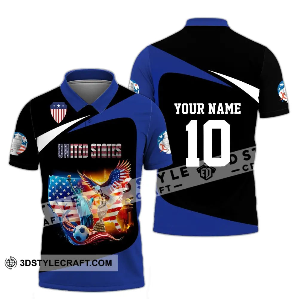 Unisex Shirt - Custom Name And Number United States National Team Polo / S T-Shirt