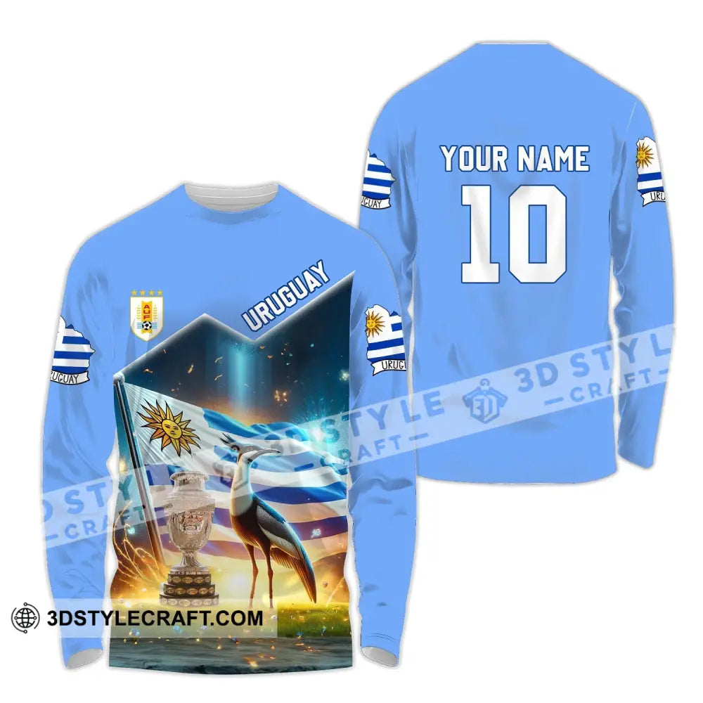 Unisex Shirt - Custom Name And Number Uruguay National Team Lover Long Sleeve / S T-Shirt