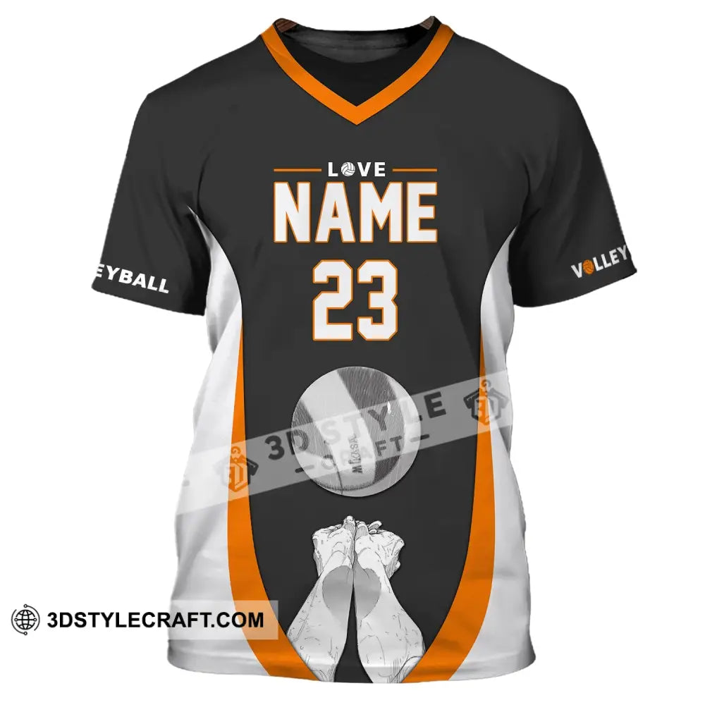 Unisex Shirt Custom Name And Number Volleyball Hoodie Team T-Shirt Gift For Players / S