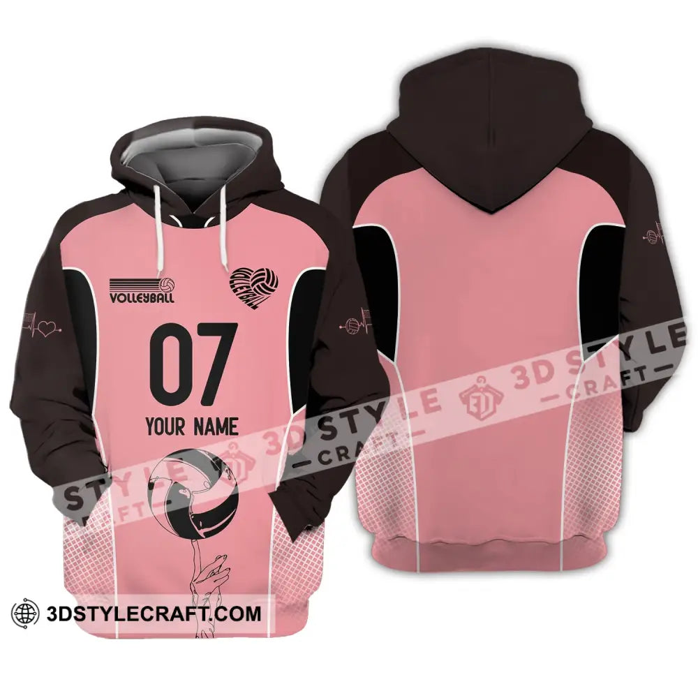 Unisex Shirt Custom Name And Number Volleyball Hoodie Team T-Shirt Gift For Players / S