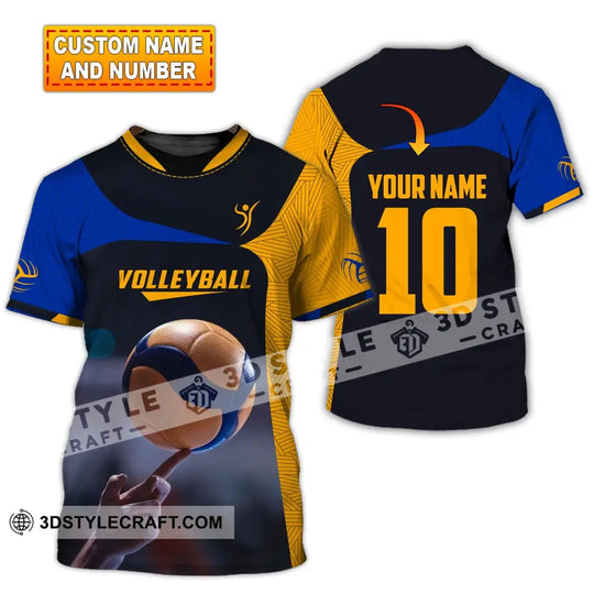 Unisex Shirt, Custom Name and Number Volleyball Shirt, T-Shirt for Volleyball Club, Gift for Volleyball Lovers style option 1