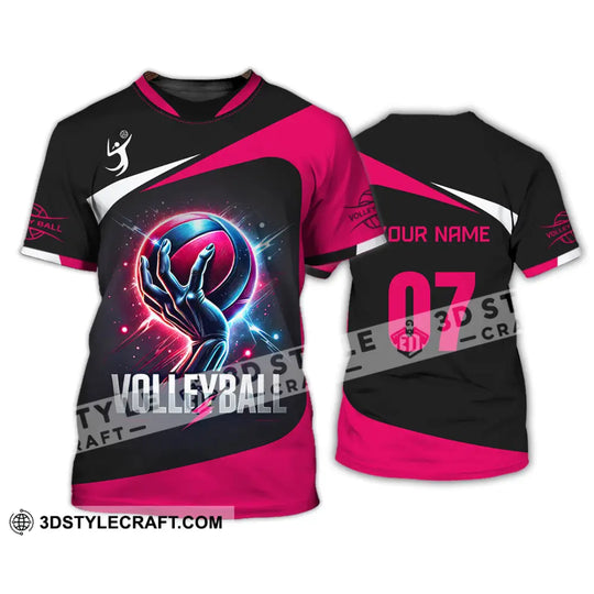 Unisex Shirt, Custom Name and Number Volleyball T-Shirt, Volleyball Hoodie Long Sleeve Shirt, Gift for Volleyball Lovers style option 2