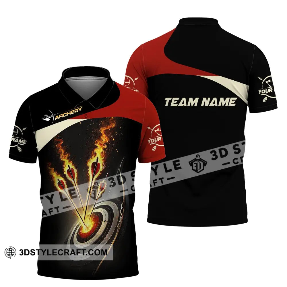 Unisex Shirt Custom Name And Team Archer Archery Uniform Gift Polo / S T-Shirt